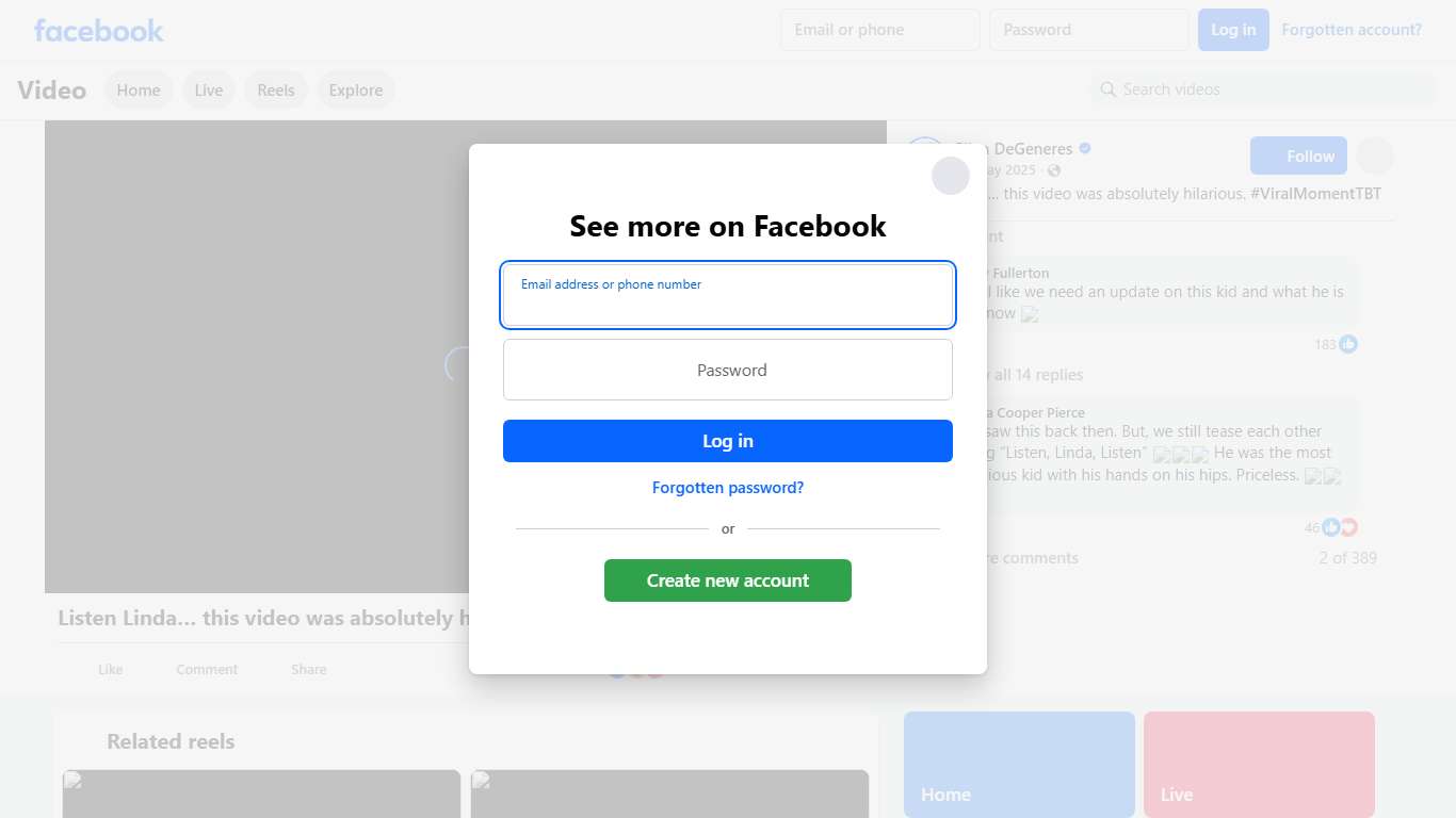 Listen Linda… this video was absolutely hilarious. #ViralMomentTBT Ellen DeGeneres Facebook